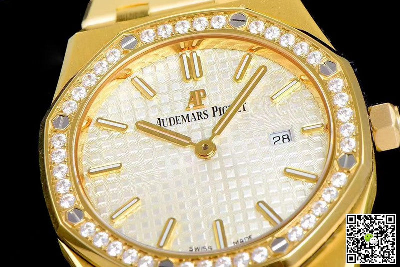 Audemars Piguet Royal Oak Quartz 67651BA.ZZ.1261BA.01 JF Factory Yellow Gold Diamond