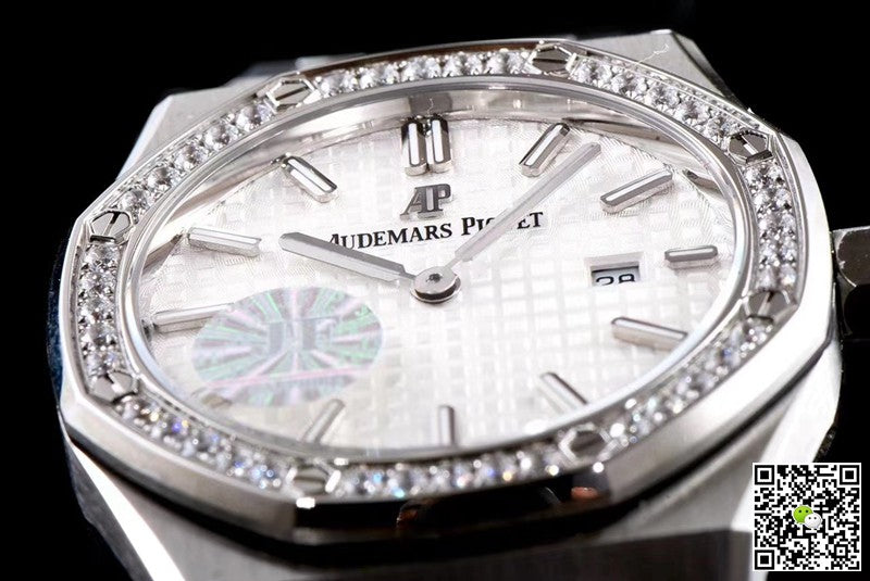 Audemars Piguet Royal Oak Quartz 67651ST.ZZ.1261ST.01 JF Factory White Dial
