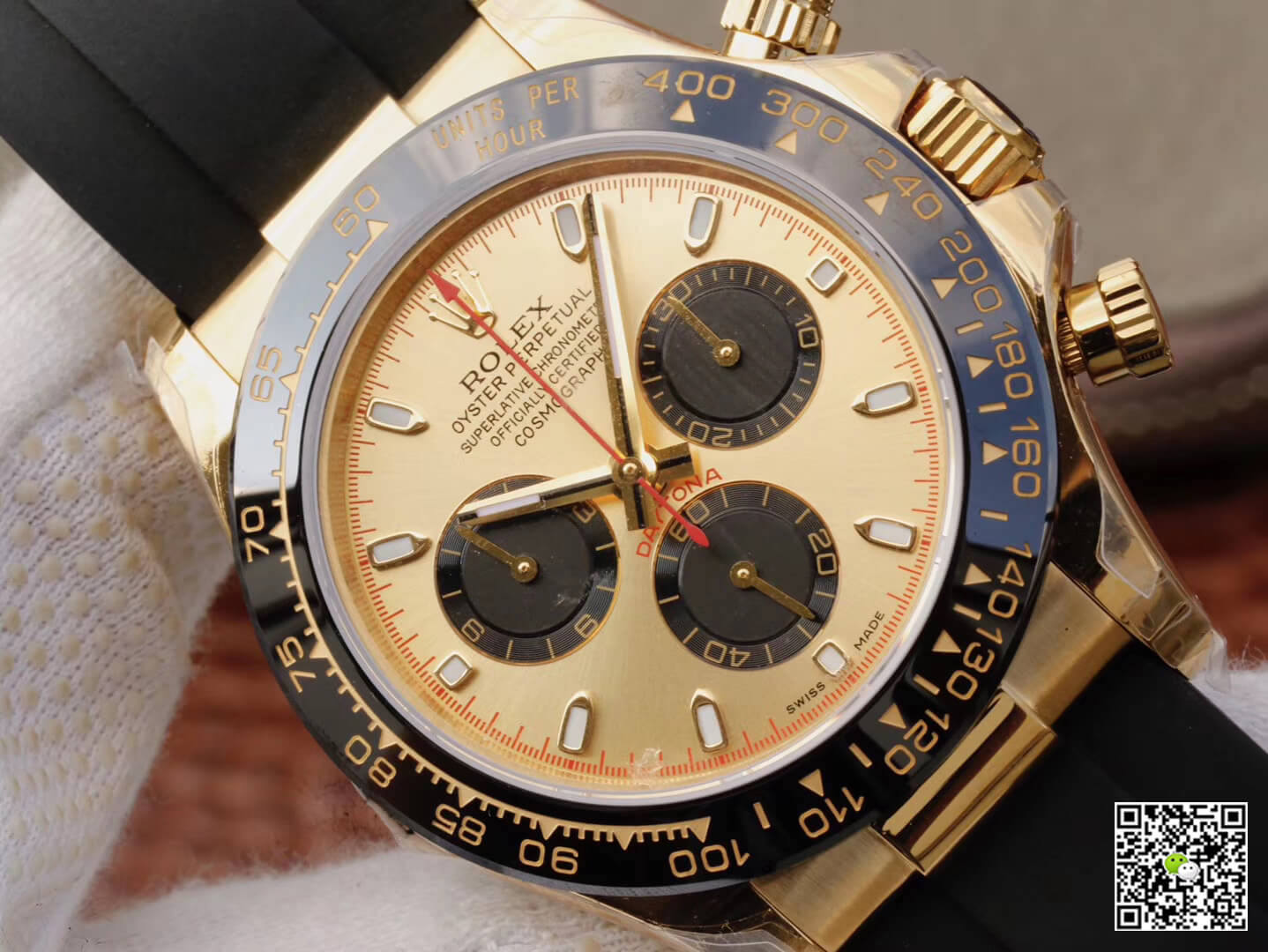 Rolex Daytona Cosmograph 116518ln JH Factory V6 Yellow Gold Black Chronograph