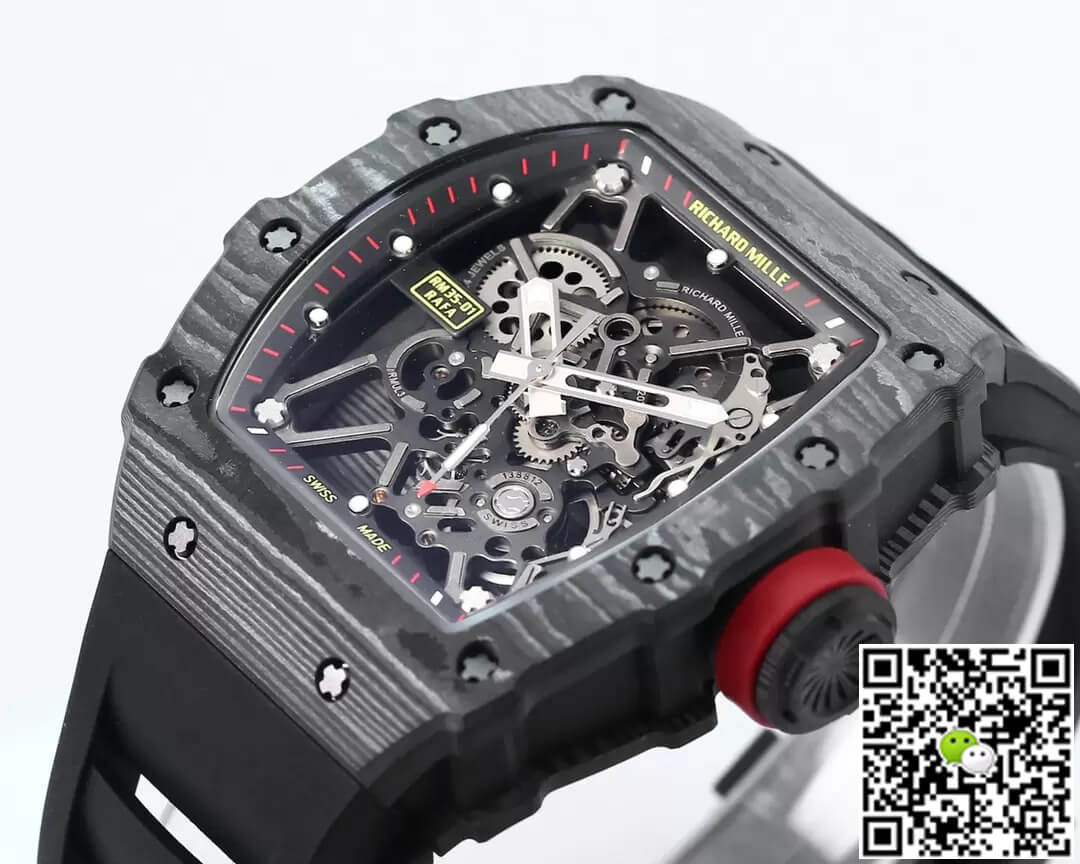 Richard Mille RM35-01 BBR Factory Black Rubber Strap