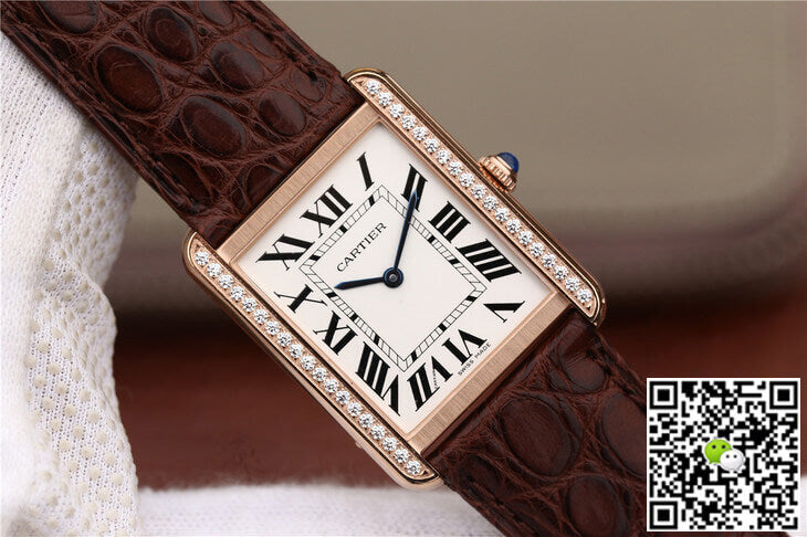 Cartier Tank WT200005 K11 Factory Rose Gold Diamonds