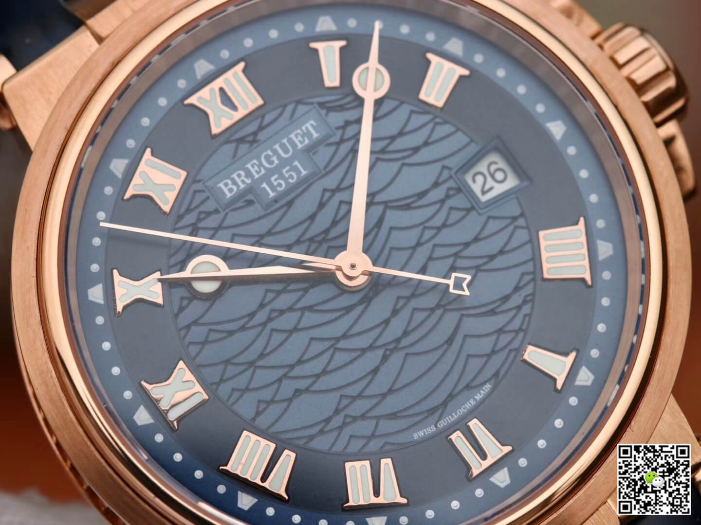 Breguet Marine 5517 V9 Factory Rose Gold Blue Dial