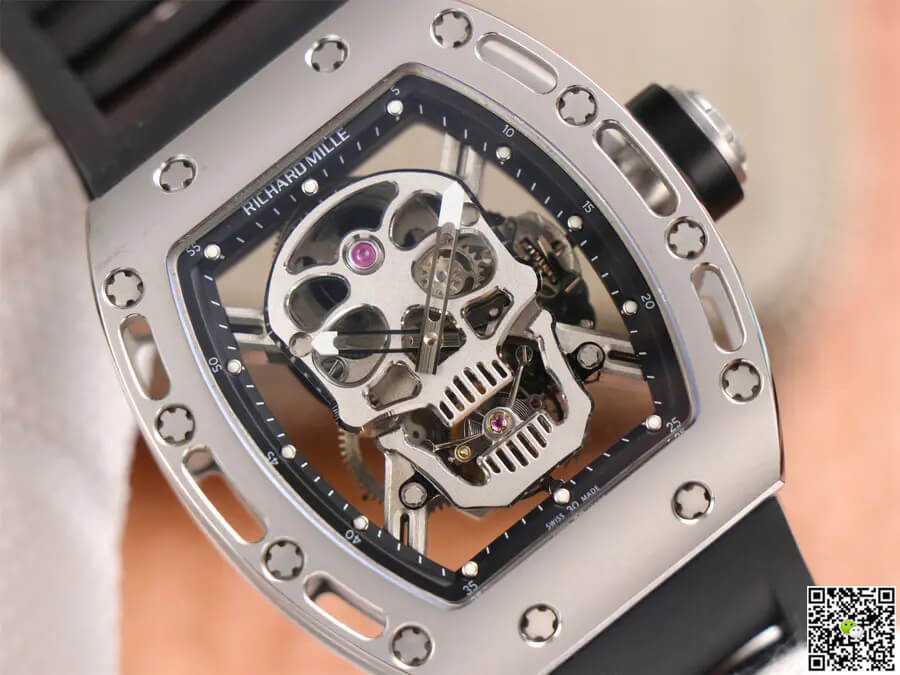 Richard Mille RM52-01 Tourbillon JB Factory Titanium Alloy Skull Dial