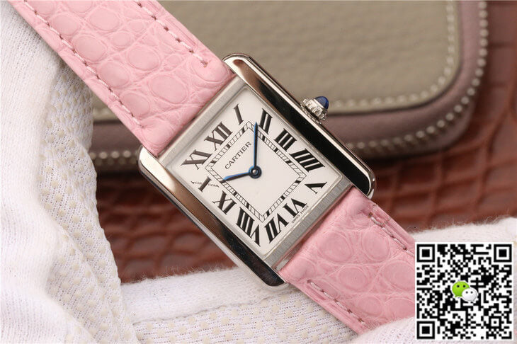 Cartier Tank Ladies Stainless Steel White Dial