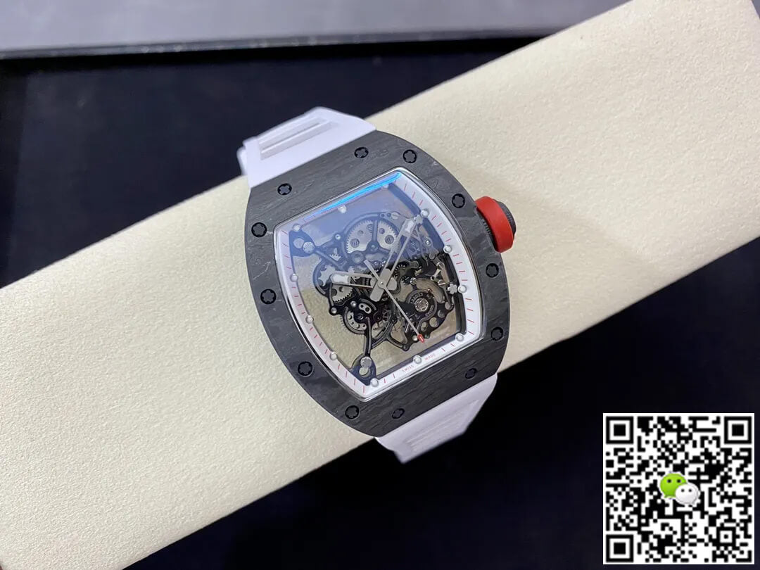 Richard Mille RM-055 BBR Factory Carbon Fiber White Strap