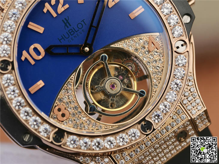 Hublot Big Bang Tourbillon Rose Gold Diamond Dial