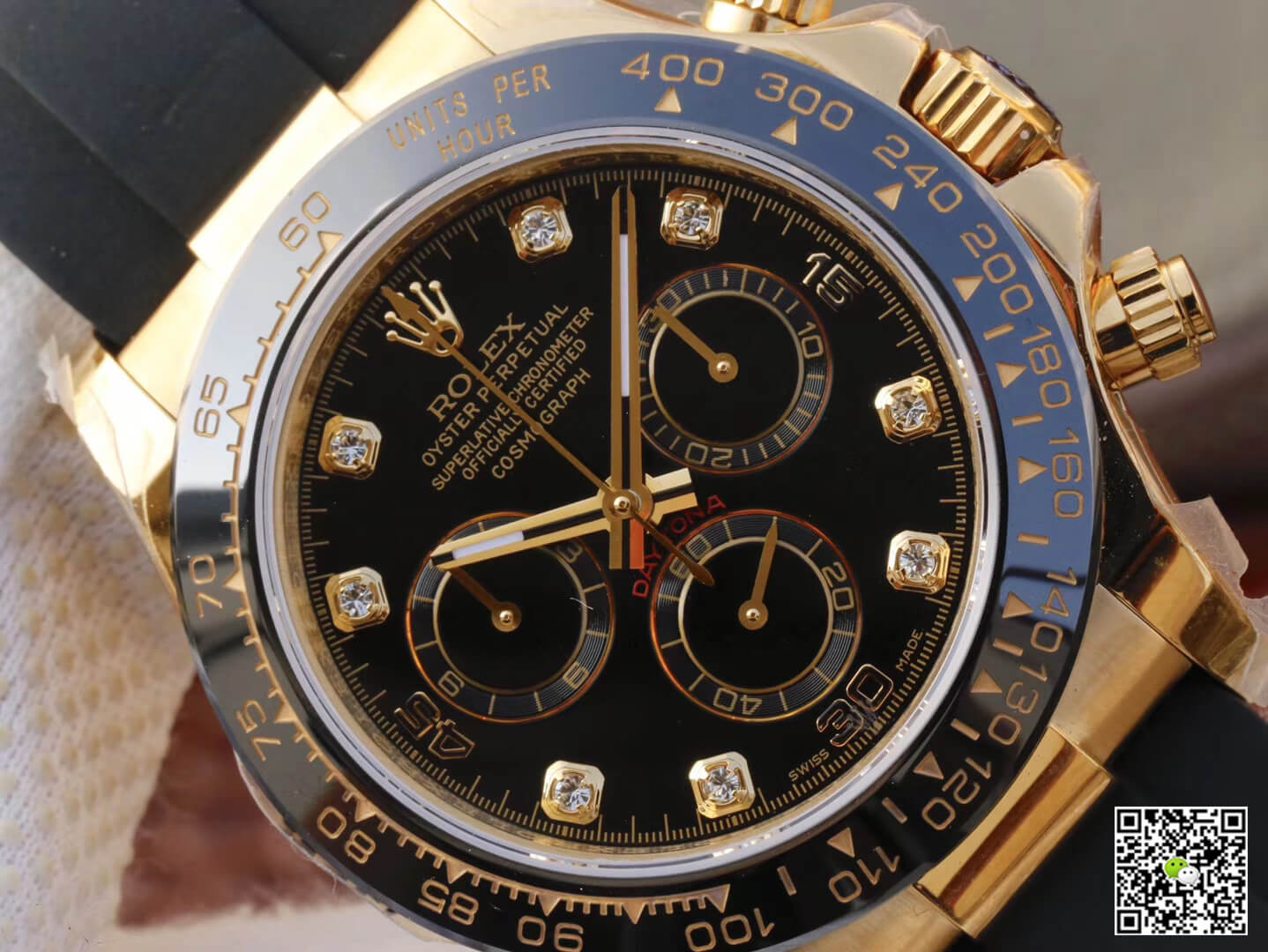 Rolex Daytona Cosmograph M116518ln-0046 JH Factory Diamond Black Dial