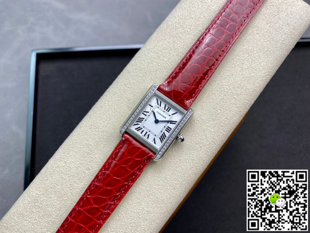 Cartier Tank 27MM K11 Factory V2 Red Strap