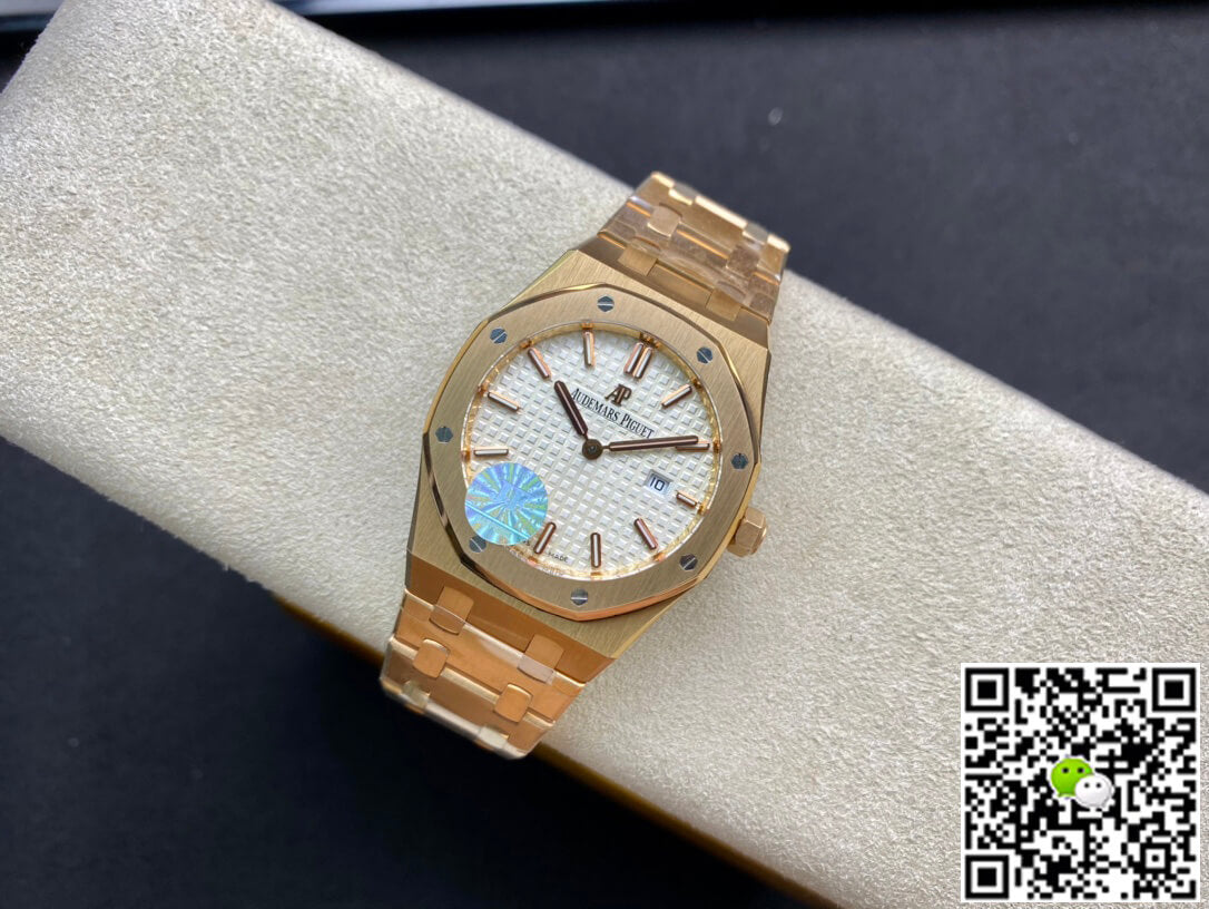 Audemars Piguet Royal Oak Quartz 67650OR.OO.1261OR.01 JF Factory White Dial