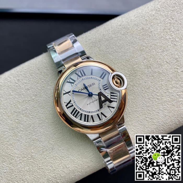 Ballon Bleu De Cartier W2BB0023 33MM V6 Factory Silver Dial