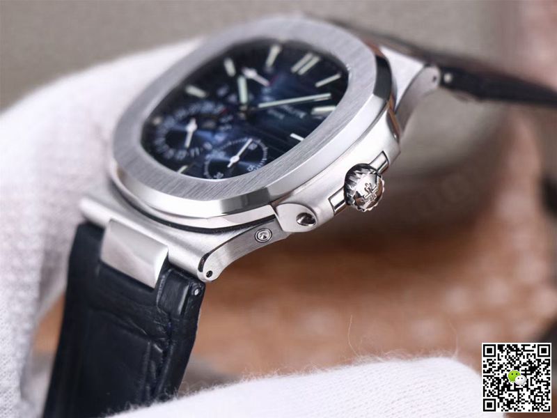 Patek Philippe Nautilus 5712/1A-001 PF Factory Blue Dial Leather Strap