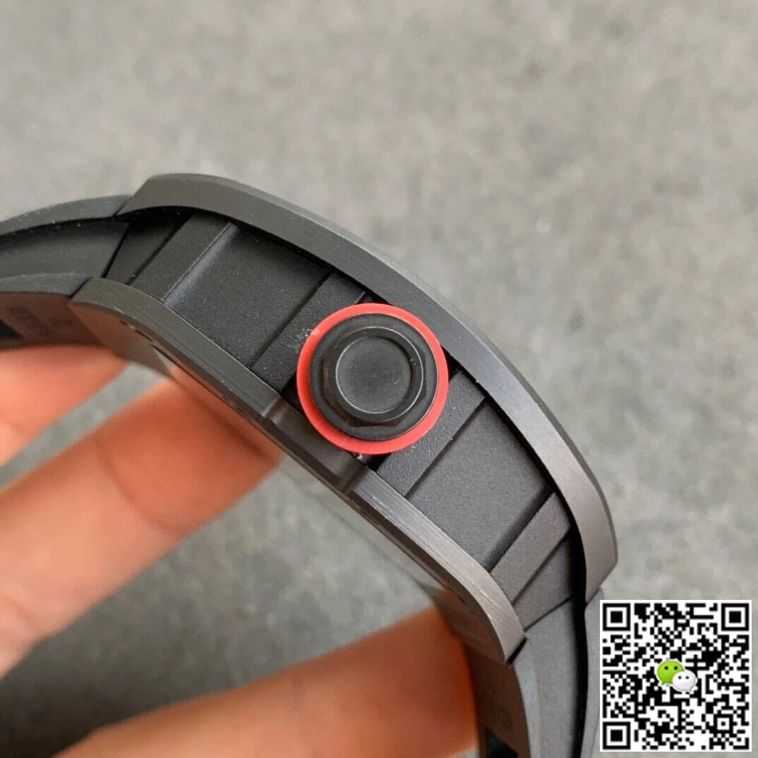 Richard Mille RM055 KV Factory V2 Ceramic Black Rubber Strap