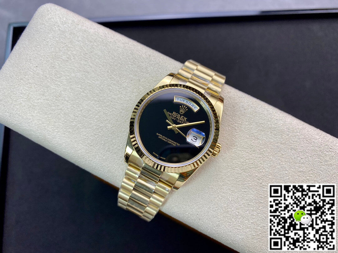 Rolex Day Date 36MM BP Factory Double Calendar Black Dial