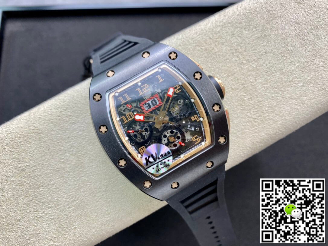 Richard Mille RM011 KV Factory Black Ceramic Skeleton Dial