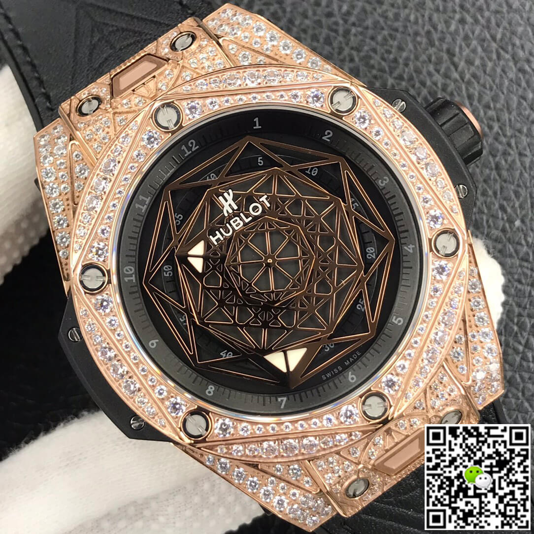 Hublot Big Bang WWF Factory Gold Full Diamond Case