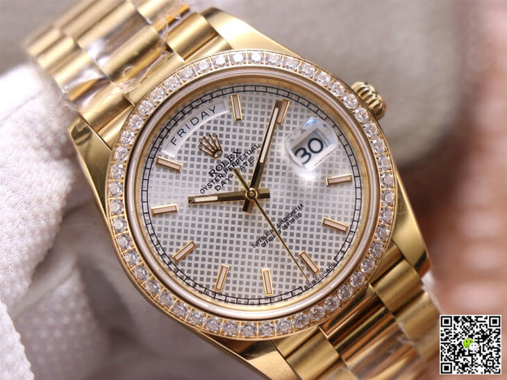 Rolex Day-Date M228348RBR-0005 EW Factory Silver Dial