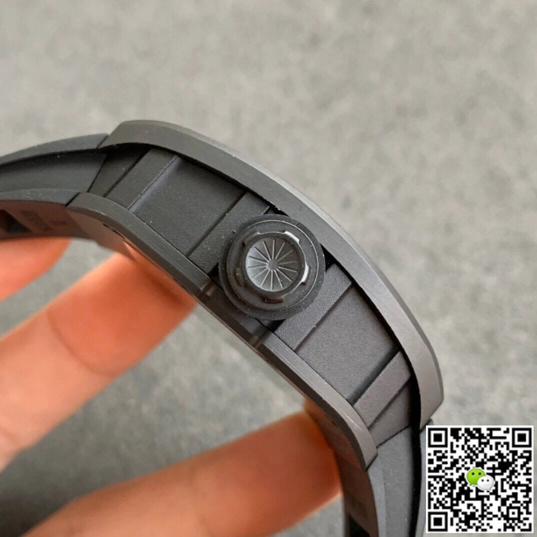 Richard Mille RM055 KV Factory V2 Black Ceramic Rubber Strap