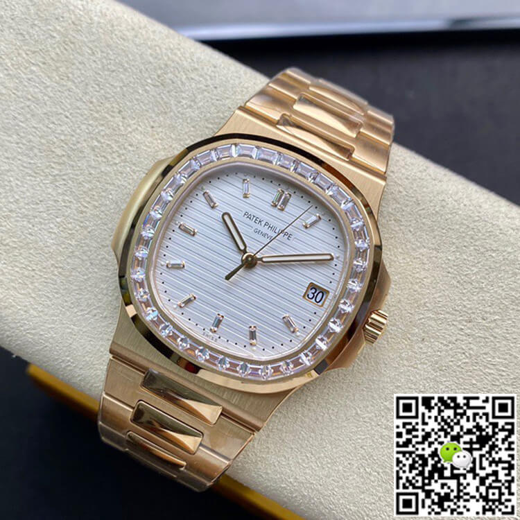 Patek Philippe Nautilus PPF Factory Rose Gold White Dial