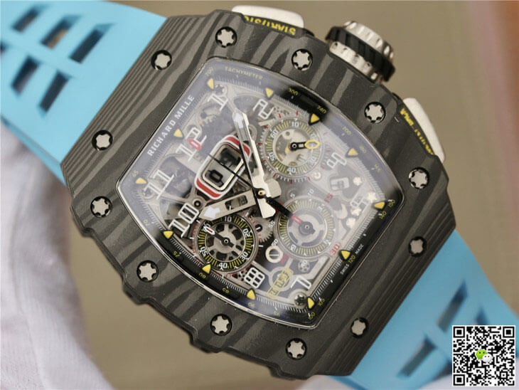 Richard Mille RM11-03 KV Factory Carbon Fiber Blue Strap