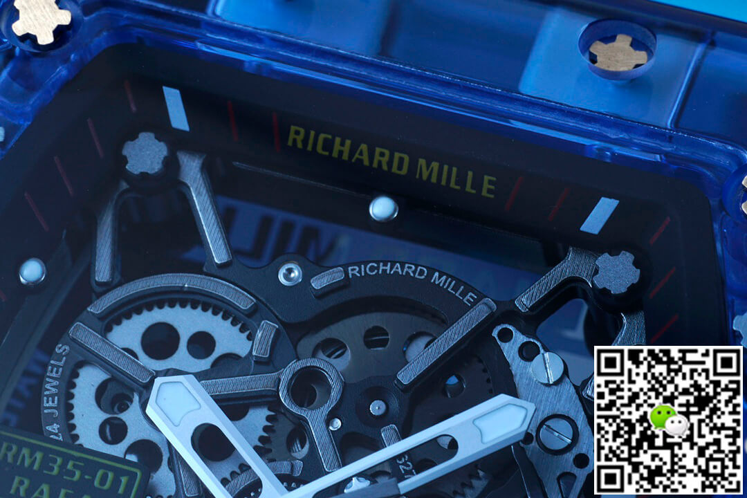 Richard Mille RM35-01 RM Factory Blue Rubber Strap
