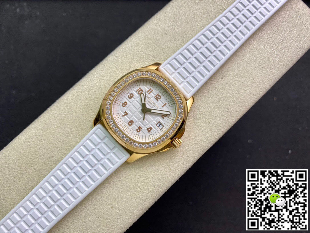 Patek Philippe Aquanaut 5067A Quartz Ladies PPF Factory Yellow Gold Diamond-set Bezel