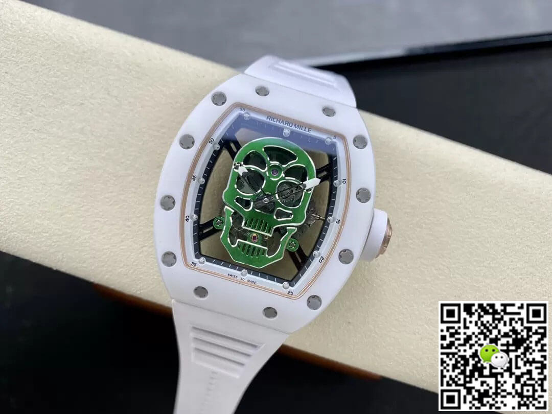 Richard Mille RM52-01 YS Factory Green Skull Tourbillon Dial