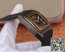 Cartier De Santos 100th Anniversary W2020009 RB Factory 18K Rose Gold Black Dial