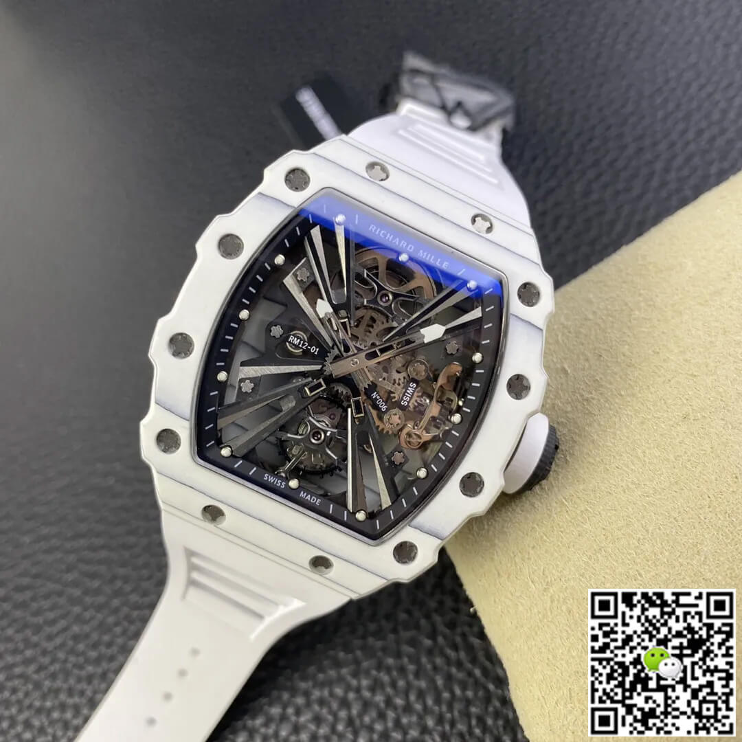 Richard Mille RM12-01 Tourbillon RM Factory White Rubber Strap