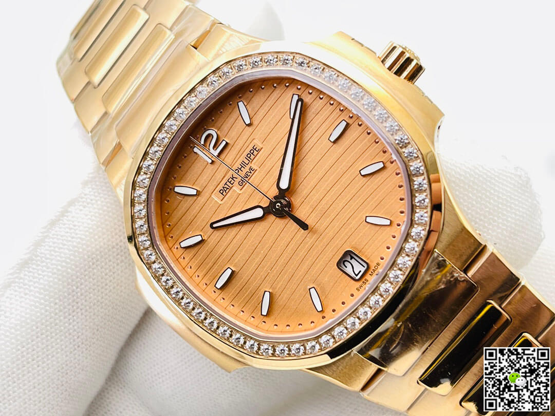 Patek Philippe Nautilus Ladies 7118/1200R-010 3K Factory Gold Dial