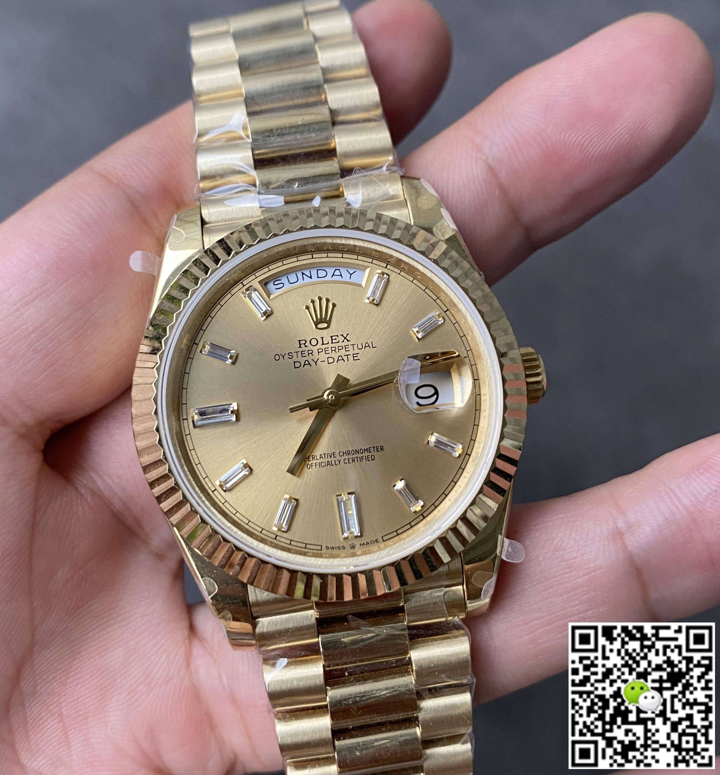 Rolex Day Date M228238-0005 GM Factory V2 Gold Dial