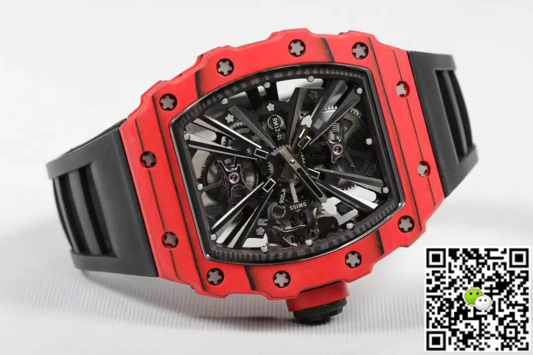 Richard Mille RM12-01 Tourbillon RM Factory Red Case Black Rubber Strap