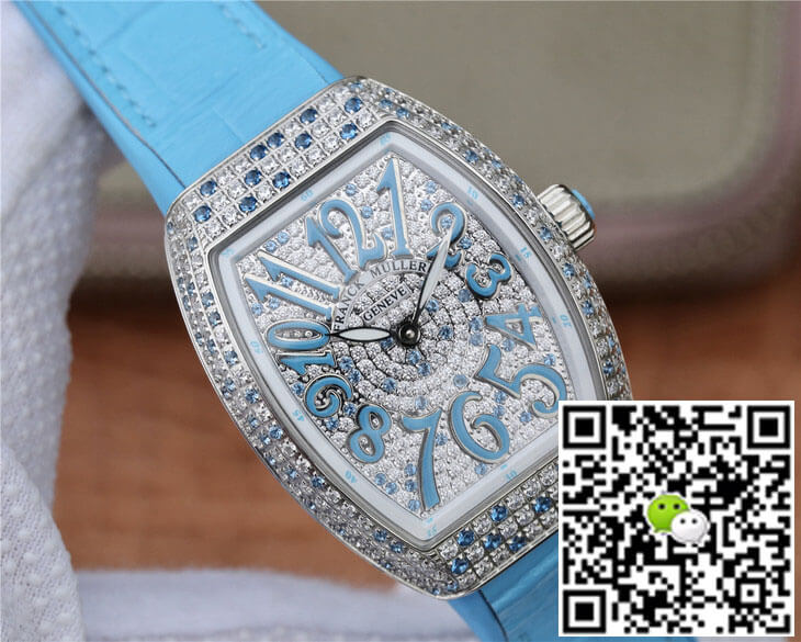 Franck Muller Ladies Collection V 32 SC AT FO D CD (BL) ABF Factory Diamond-set Bezel