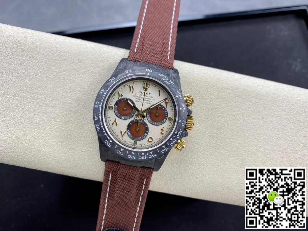 Rolex Daytona Cosmograph Diw Custom Version Noob Factory Brown Strap