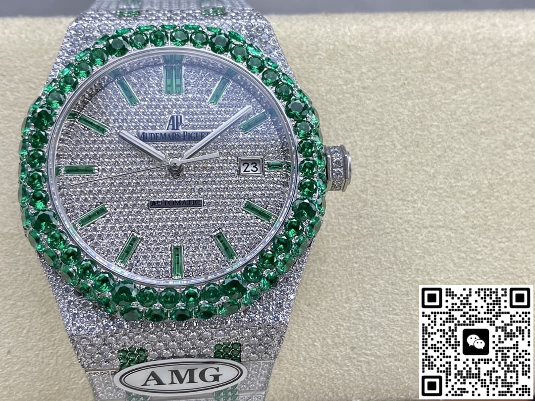 Audemars Piguet Royal Oak 15400ST.013 AMG factory full diamond case