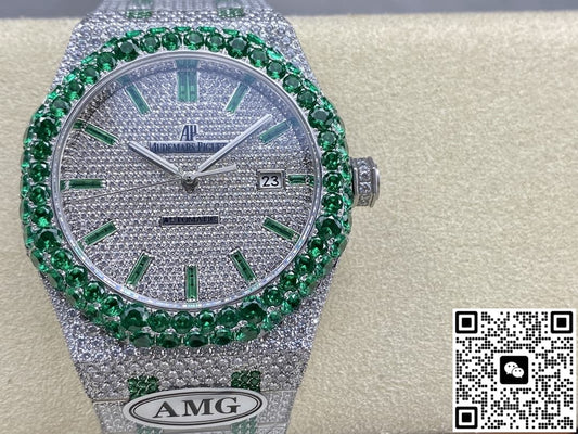 Audemars Piguet Royal Oak 15400ST.013 AMG factory full diamond case