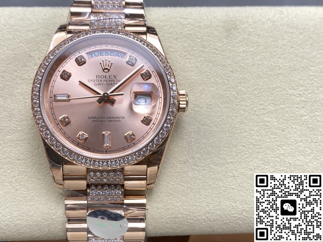 Rolex Day-Date M128345RBR-0020 8+ Factory Diamond Hour Markers