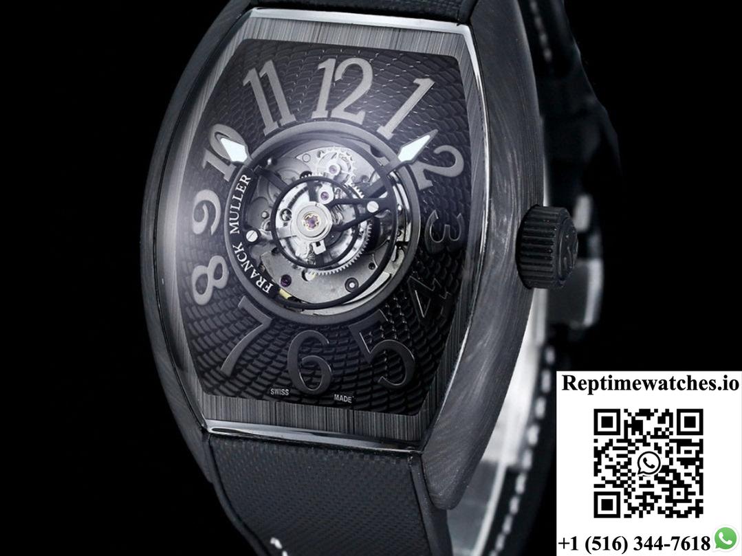 Franck Muller V45 NEW Factory Tourbillon Black Bezel