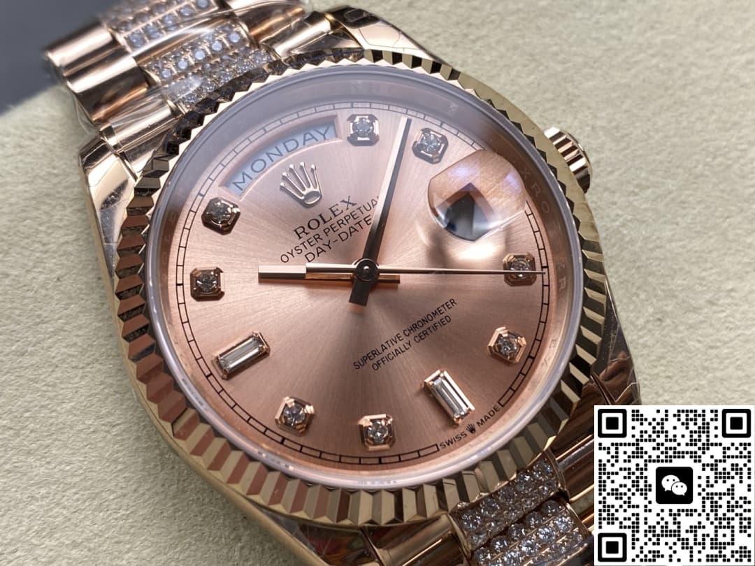 Rolex Day-Date M128235-0019 8+ factory rose gold color case