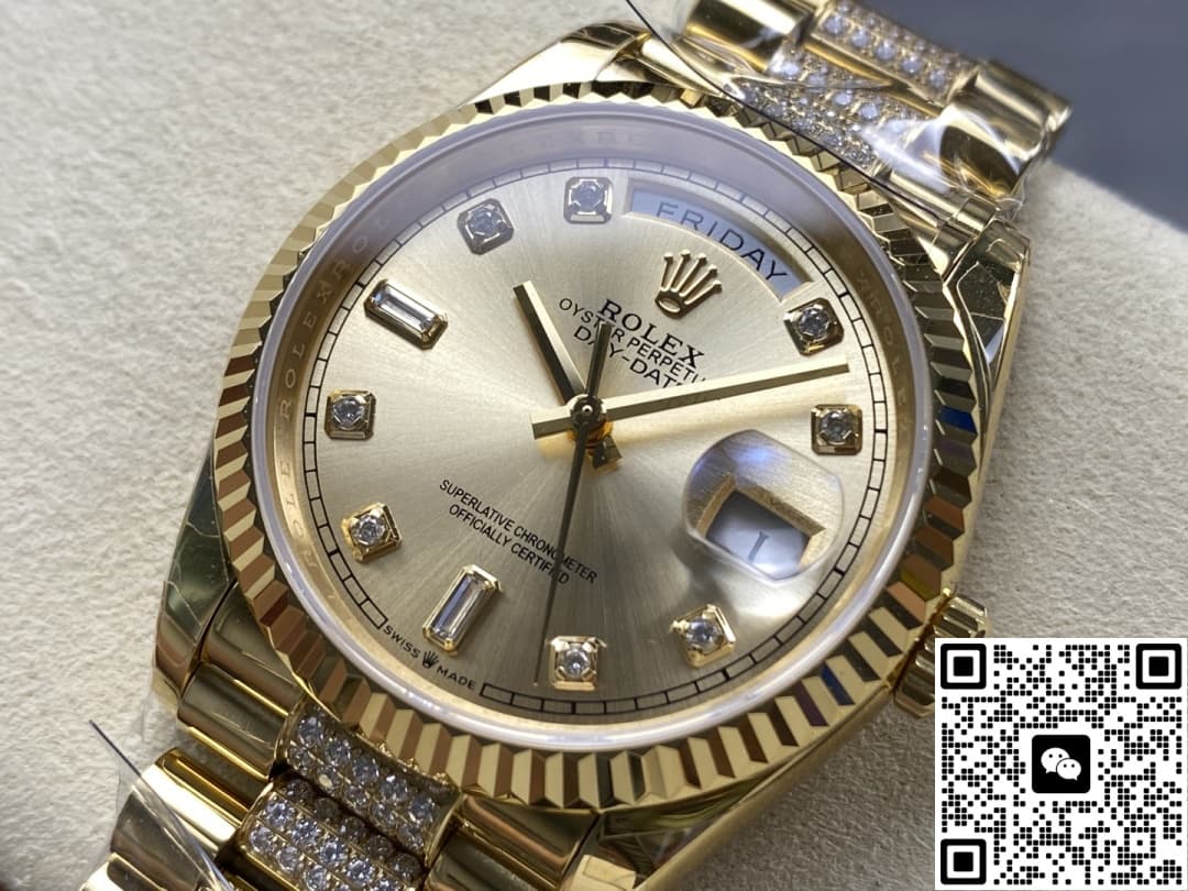 Rolex Day-Date M128238-0026 8+ Factory Diamond Hour Markers