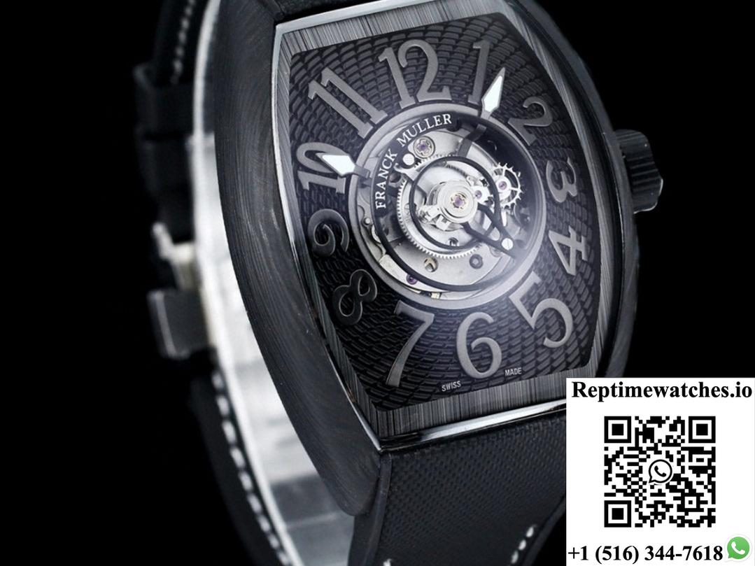Franck Muller V45 NEW Factory Tourbillon Black Bezel