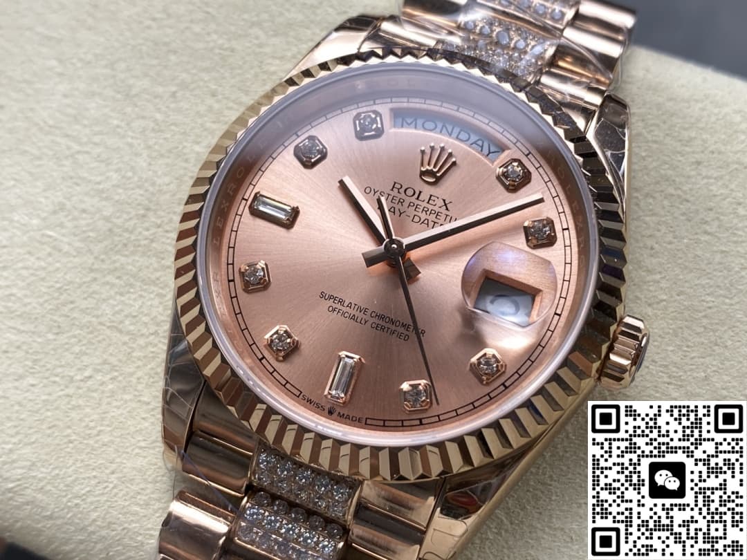 Rolex Day-Date M128235-0019 8+ factory rose gold color case