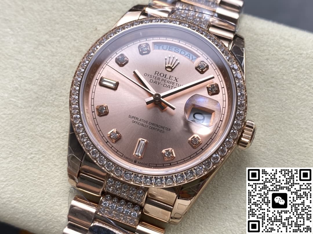 Rolex Day-Date M128345RBR-0020 8+ Factory Diamond Hour Markers