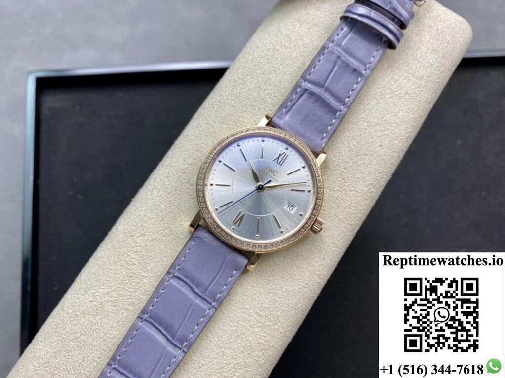 IWC PORTOFINO IW458107 V7 FACTORY ROSE GOLD CROWN