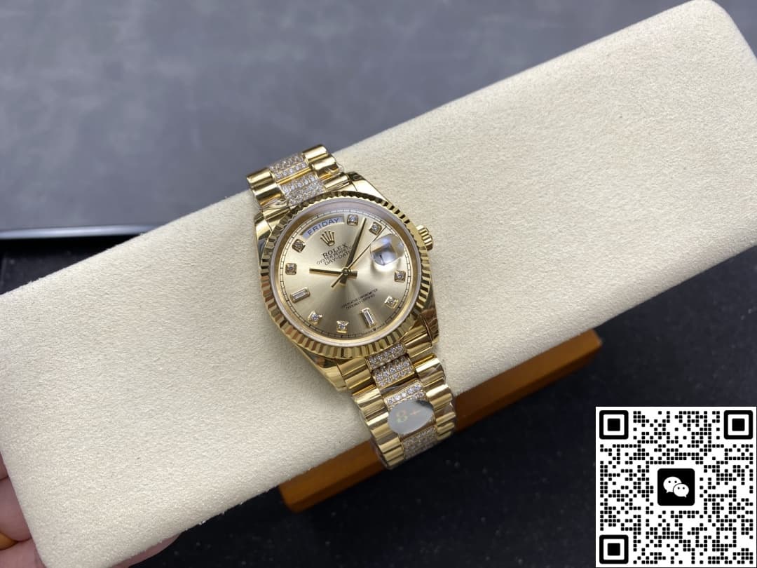 Rolex Day-Date M128238-0026 8+ Factory Diamond Hour Markers