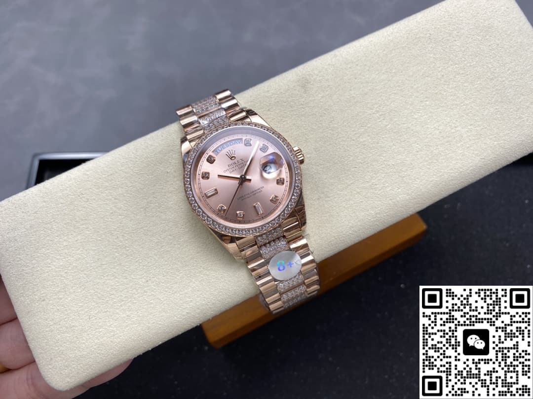 Rolex Day-Date M128345RBR-0020 8+ Factory Diamond Hour Markers