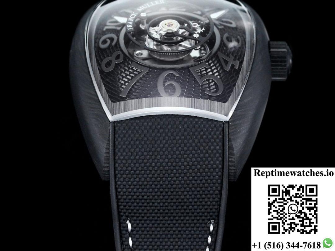 Franck Muller V45 NEW Factory Tourbillon Black Bezel