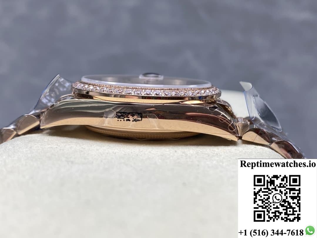 Rolex Day-Date M128345RBR-0020 8+ Factory Diamond Hour Markers