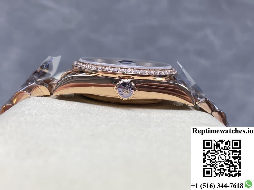 Rolex Day-Date M128345RBR-0020 8+ Factory Diamond Hour Markers