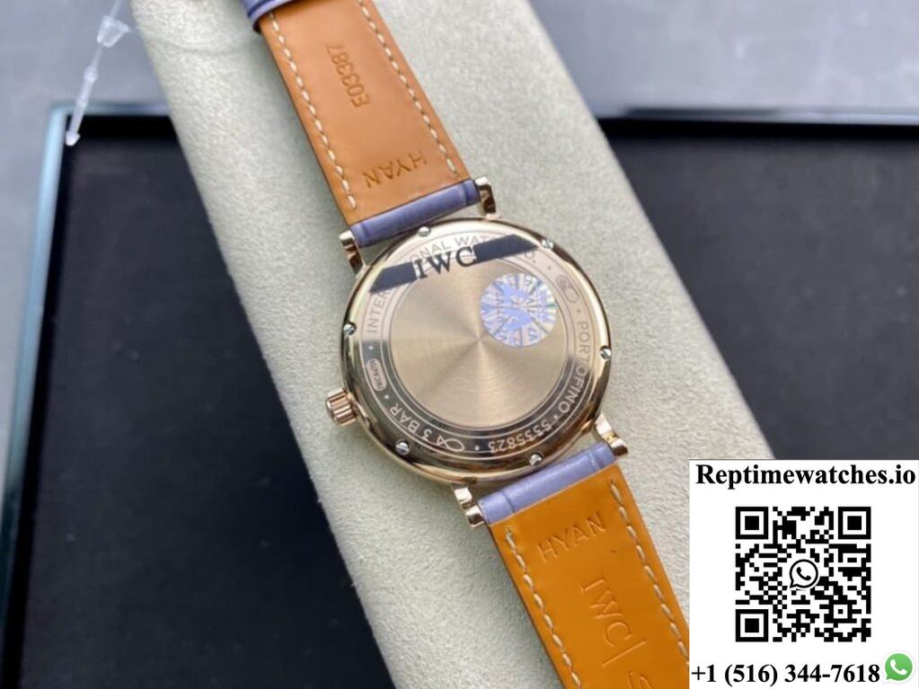 IWC PORTOFINO IW458107 V7 FACTORY ROSE GOLD CROWN