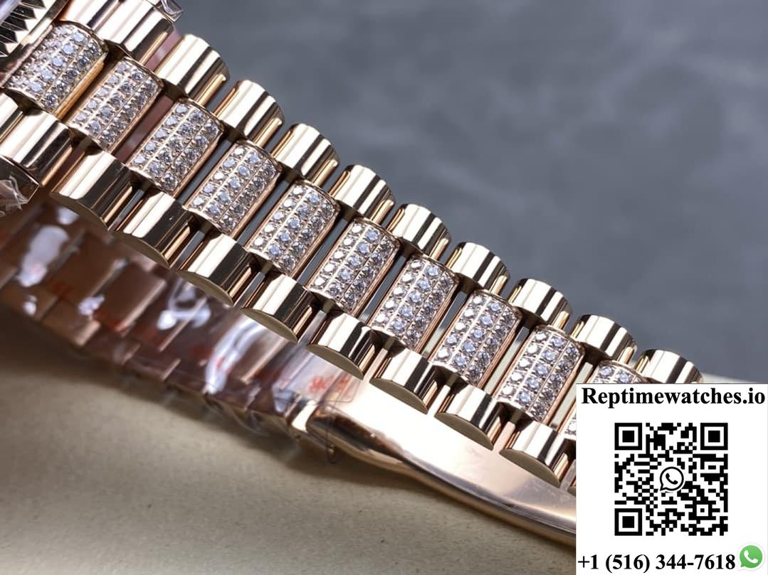 Rolex Day-Date M128235-0019 8+ factory rose gold color case